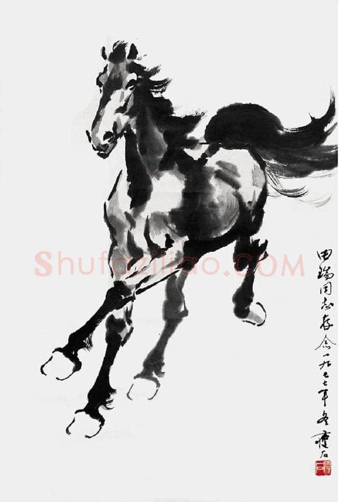 尹瘦石画马作品欣赏 | 书画资料