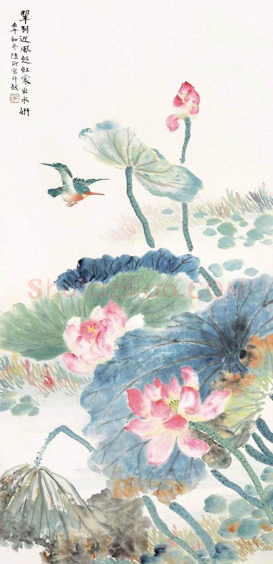 陆抑非荷花作品欣赏 | 书画文摘
