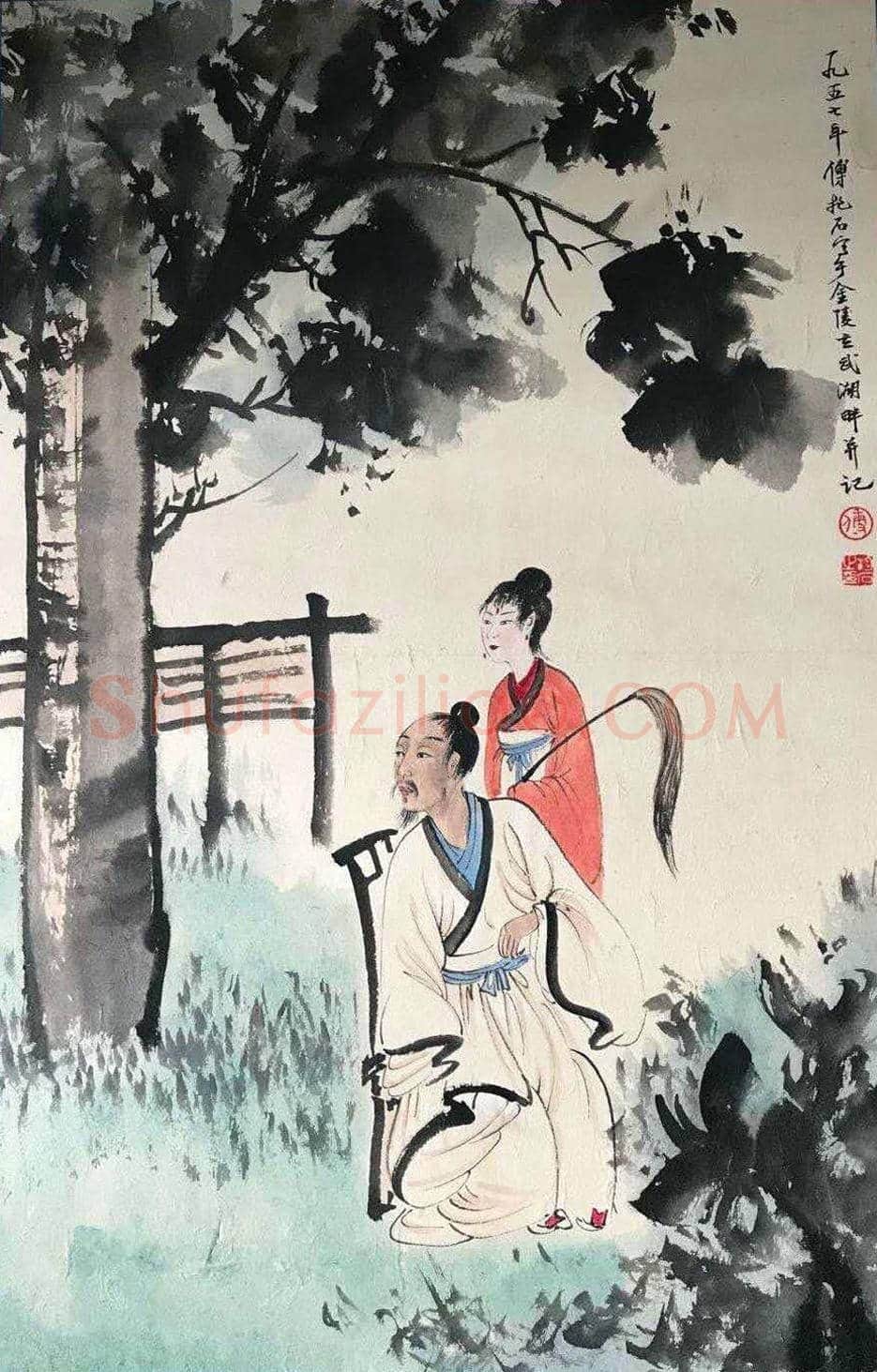魏晋风度 妙笔生花——傅抱石《人物册页》 | 国画欣赏