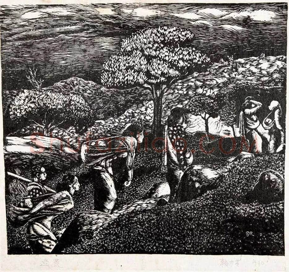 赖少其版画作品欣赏 | 书画百科