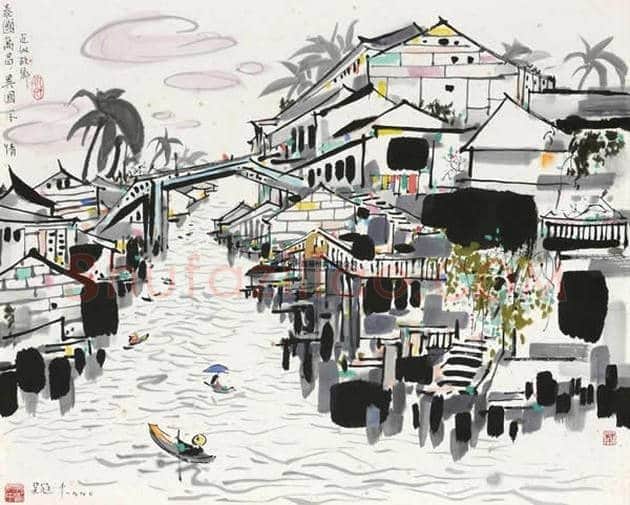 吴冠中国画精品 2幅 | 国画鉴赏