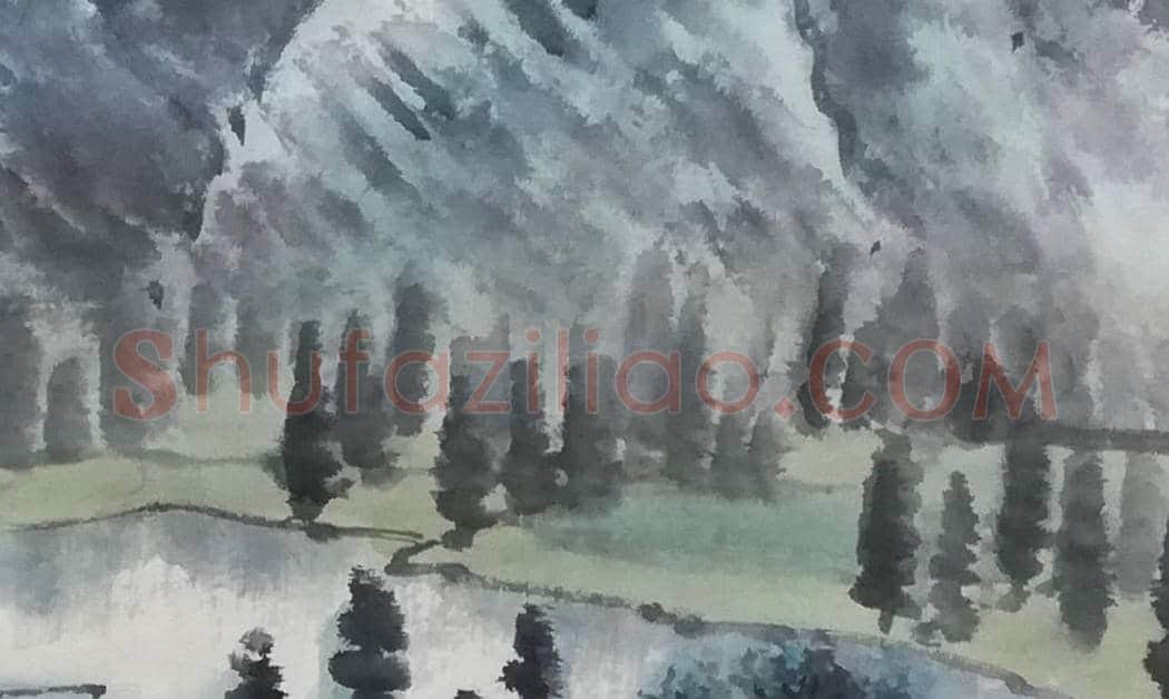 李可染作品,文革时期的青绿山水 | 国画图片
