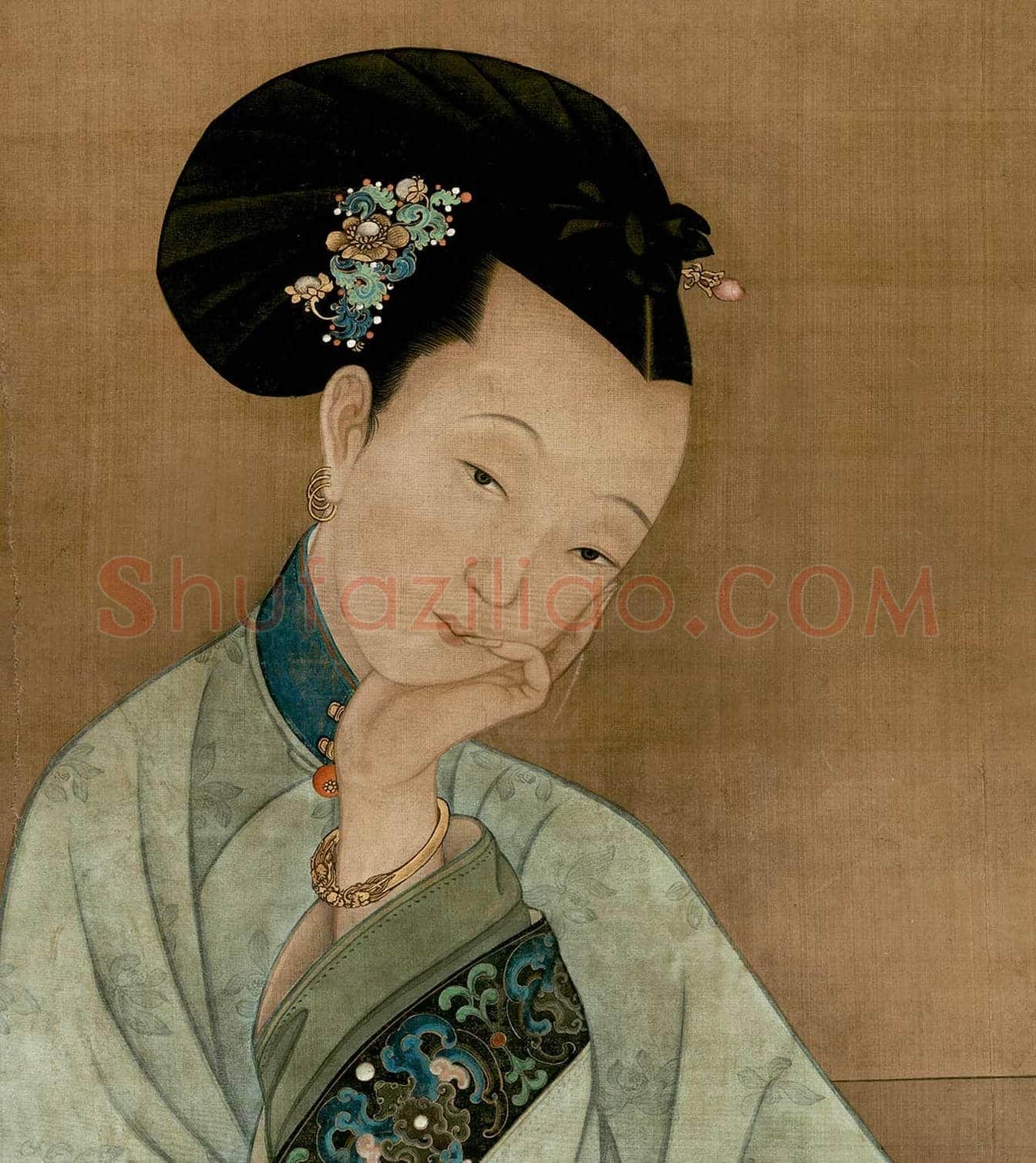 冷枚人物画《春阁倦读轴》欣赏 | 书画百科
