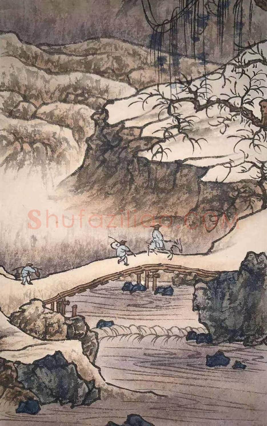 陈少梅《山水四挖》,堪为逸品! | 国画欣赏