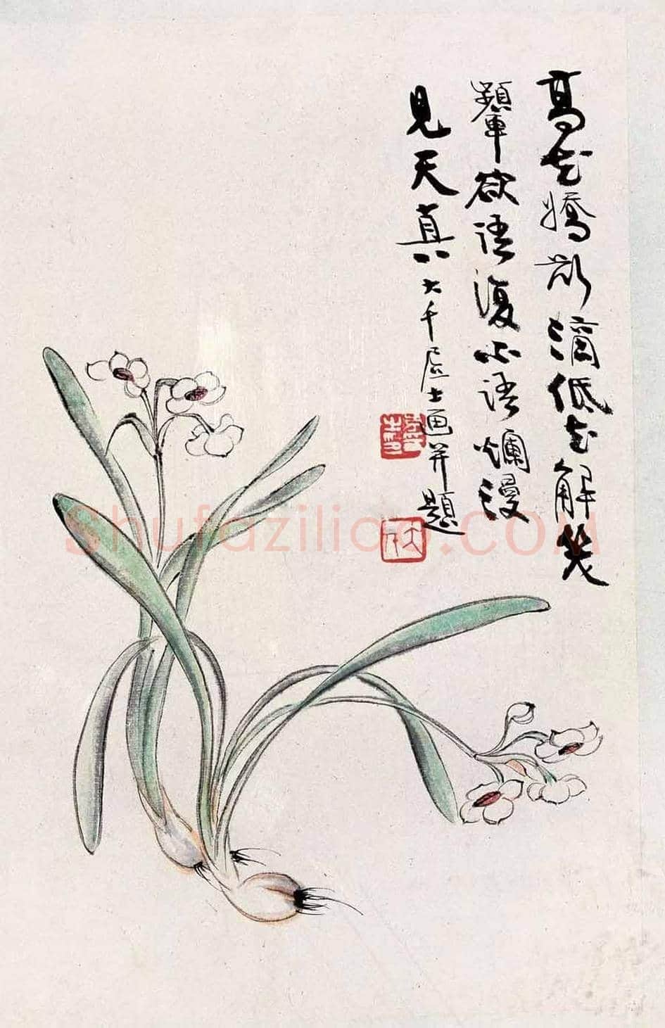 名家笔下的水仙,万种风情,尽在不言中! | 书画百科