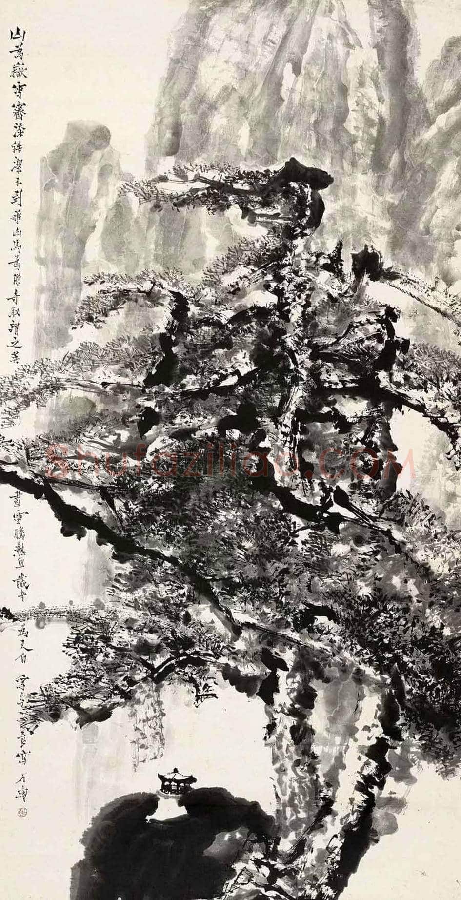 石鲁笔下的华山，横眉冷眼镇雄峡！ | 书画科普