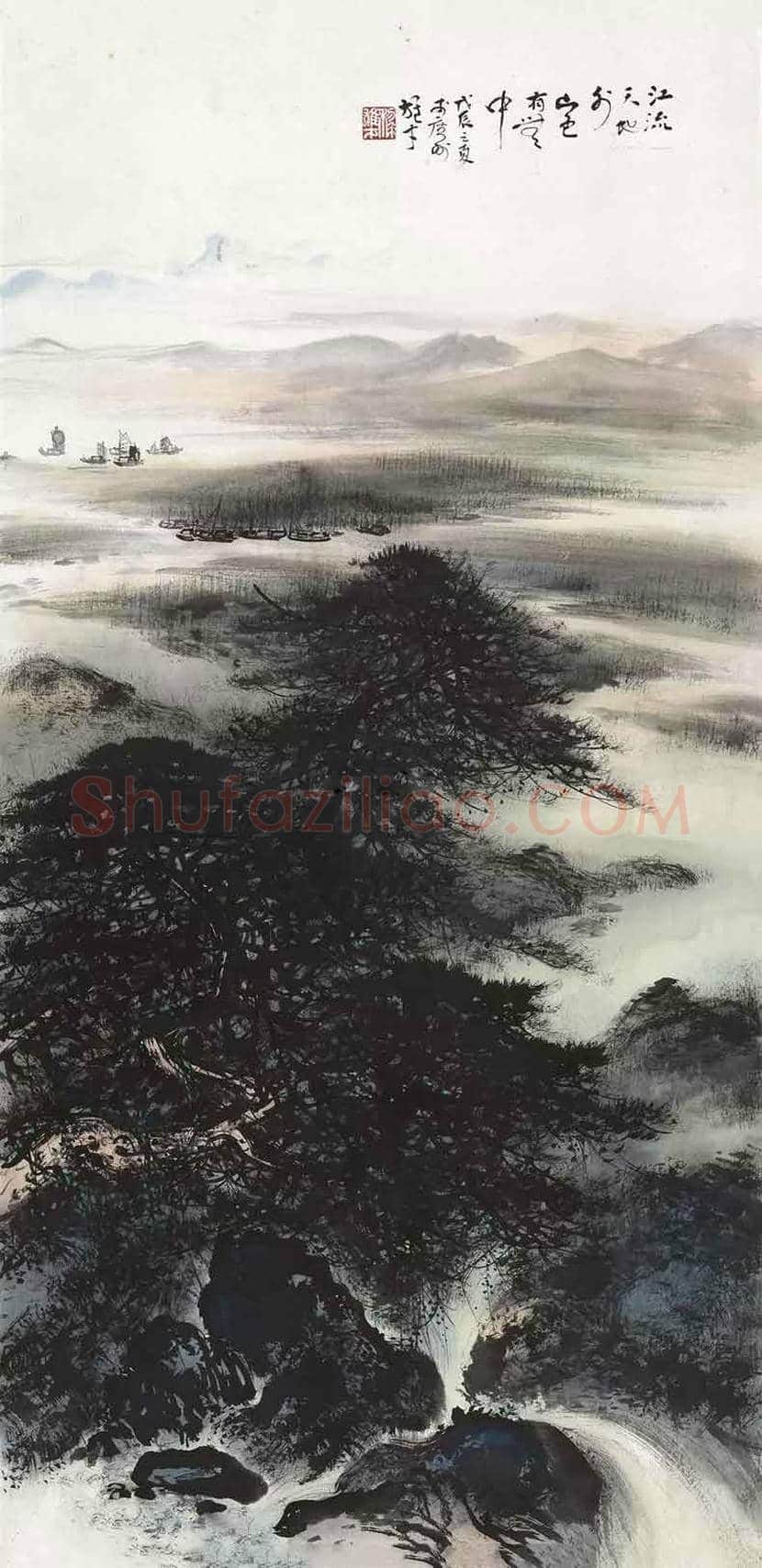 黎雄才《唐人诗意图》,典型的黎家山水! | 国画作品