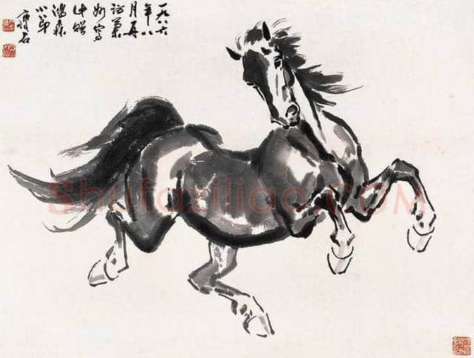 尹瘦石画马作品欣赏 | 书画资料