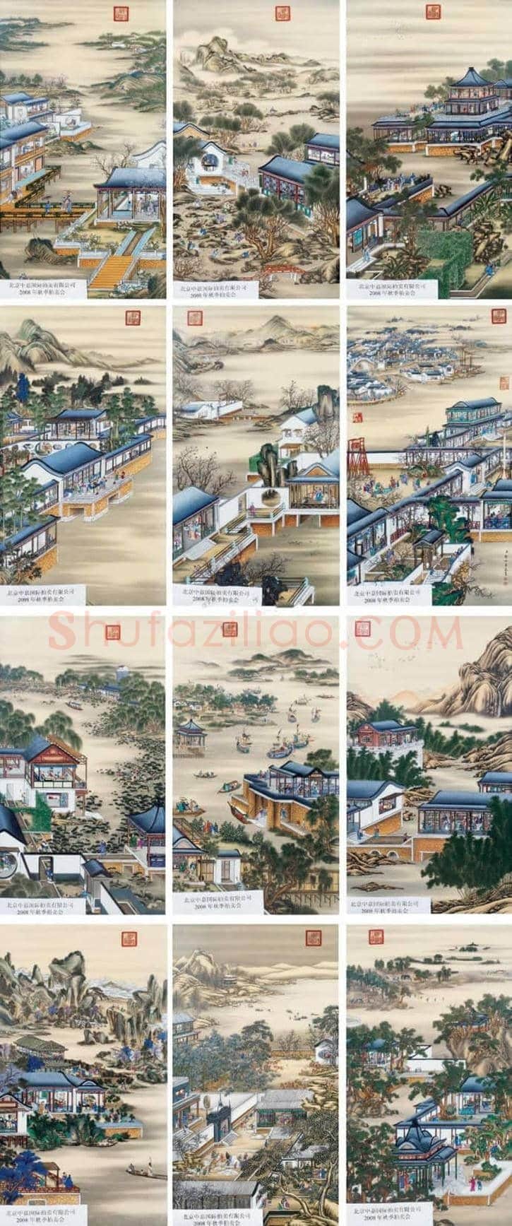郎世宁《雍正十二月圆明园行乐图》【亿元精品】 | 书画百科