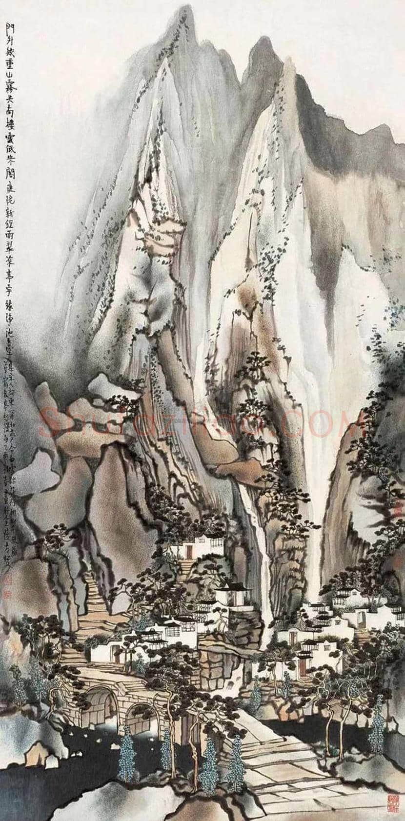 方骏山水画作品欣赏 | 书画常识