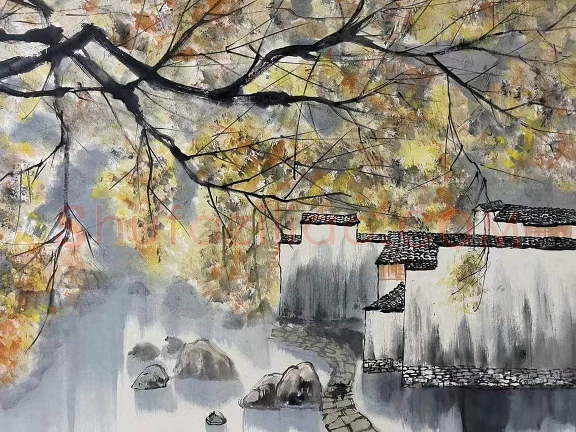 醉美江南——吴冠中《水乡秋韵》 | 国画鉴赏