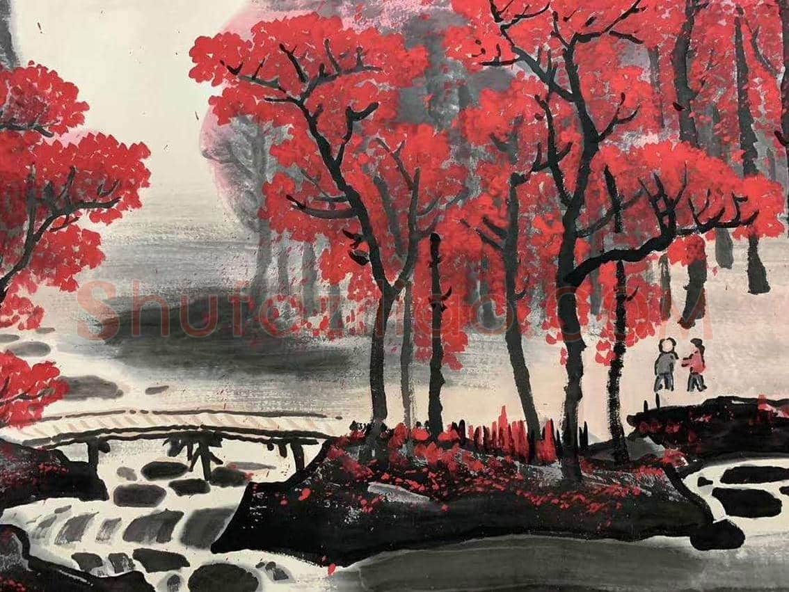 李可染横幅《万山红遍》，首度面世 | 国画作品