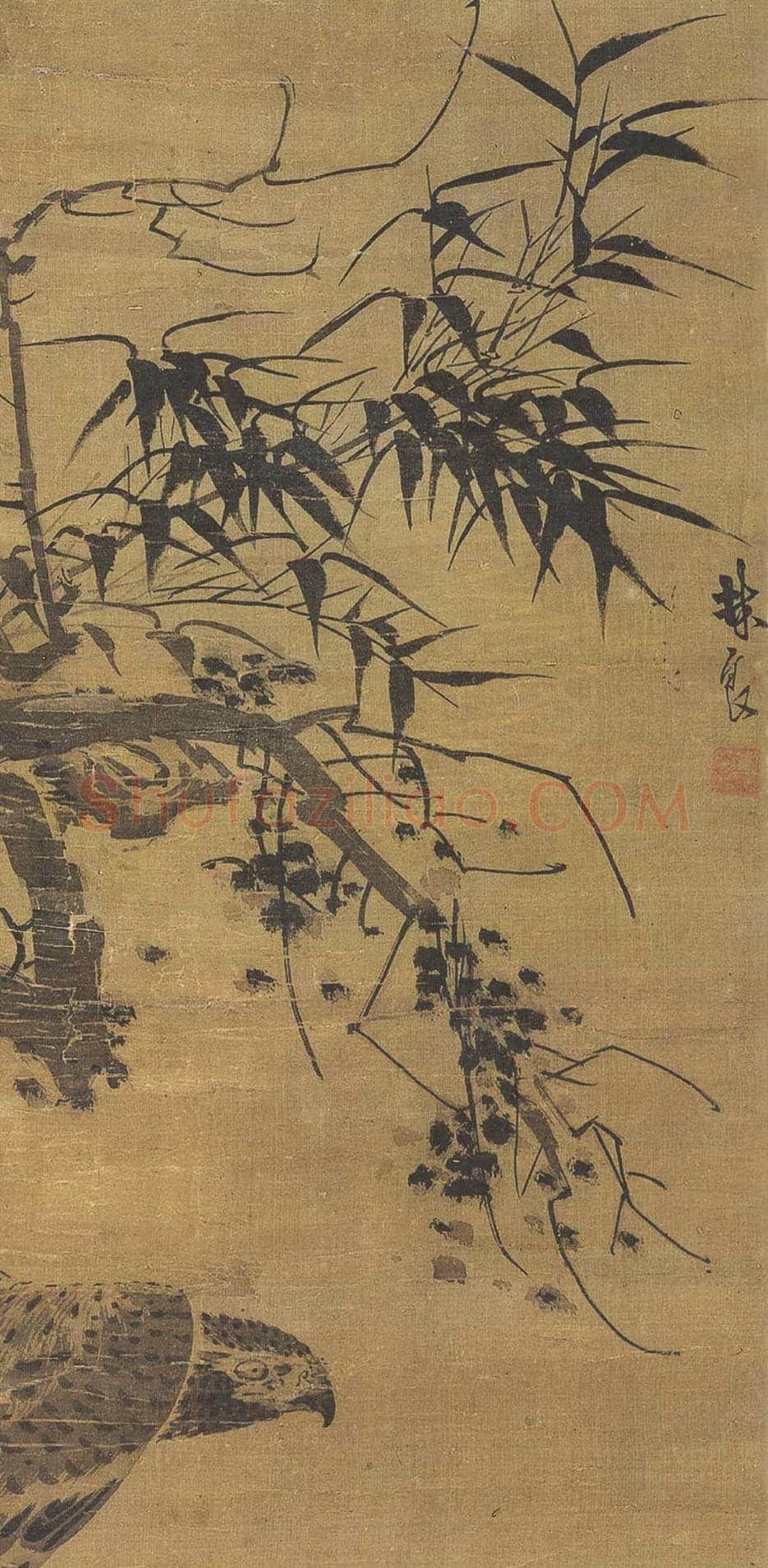 粤画之祖林良《双鹰图》欣赏 | 书画文摘