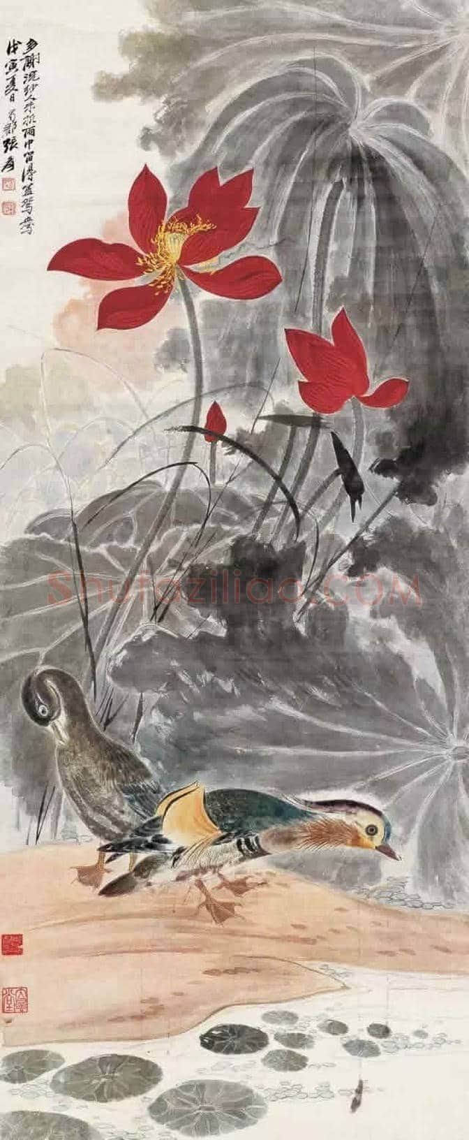 国画大师张大千的百荷图欣赏！ | 书画文摘