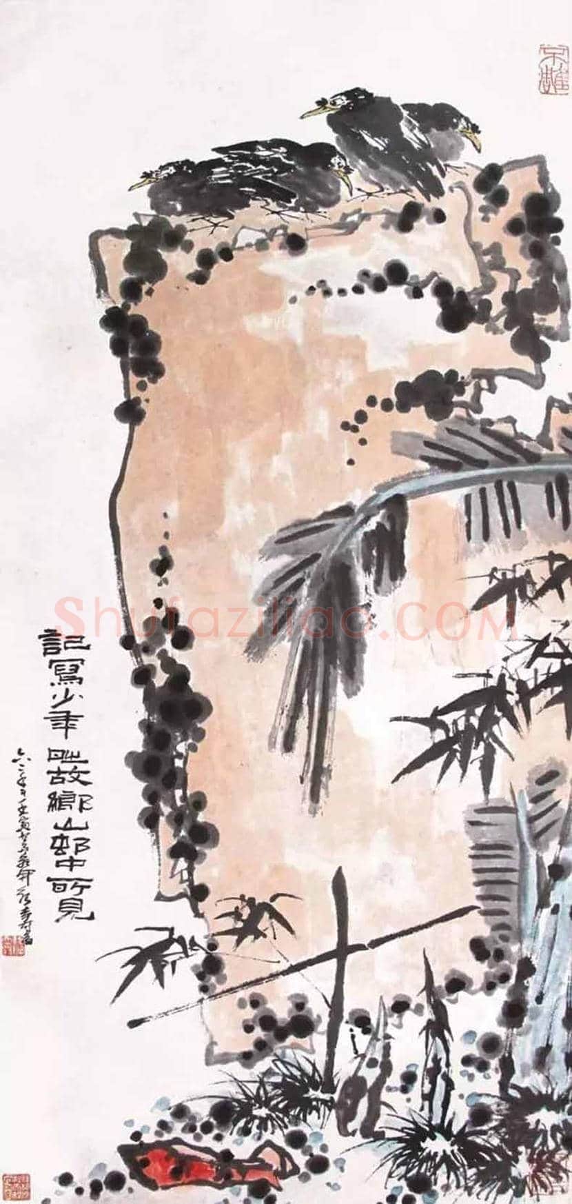 潘天寿笔下的鹰鹫图,一味霸悍! | 书画讲解