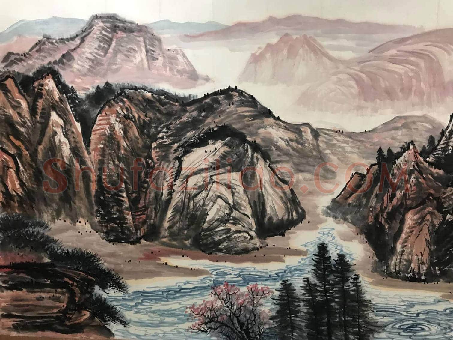石鲁丈二钜制《秦岭冬麓》,巅峰之作! | 国画作品