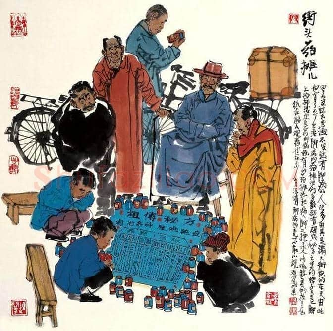 马海方的老北京民俗风情水墨画 | 书画讲解