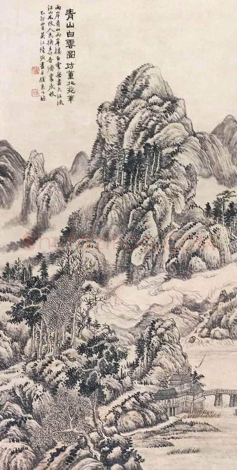 陆恢山水画作品欣赏 | 书画学堂