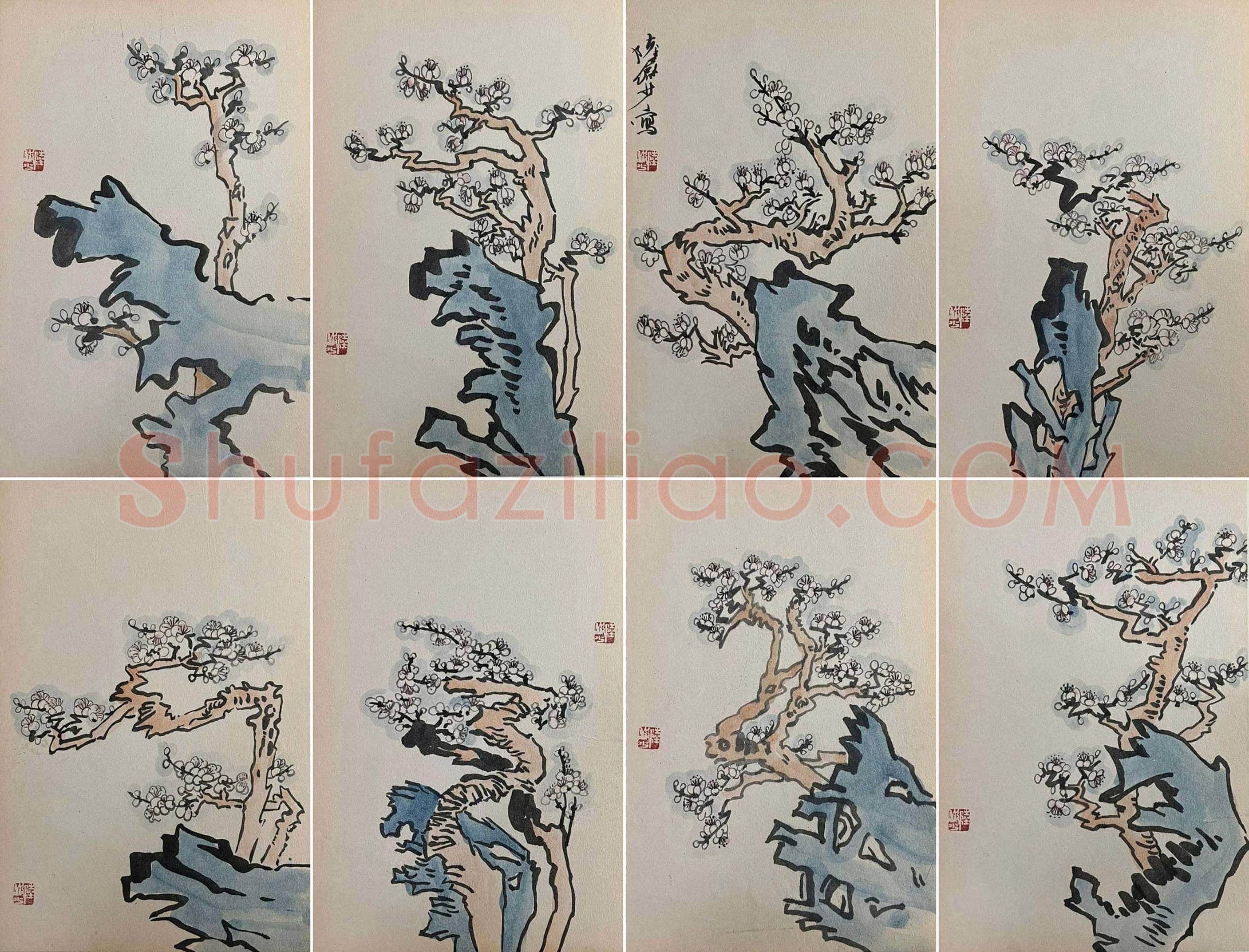 梅香四溢——陆俨少《梅石图》册页 | 国画鉴赏