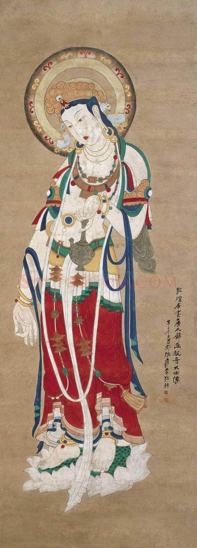 张大千笔下的13尊观音菩萨 | 书画文摘