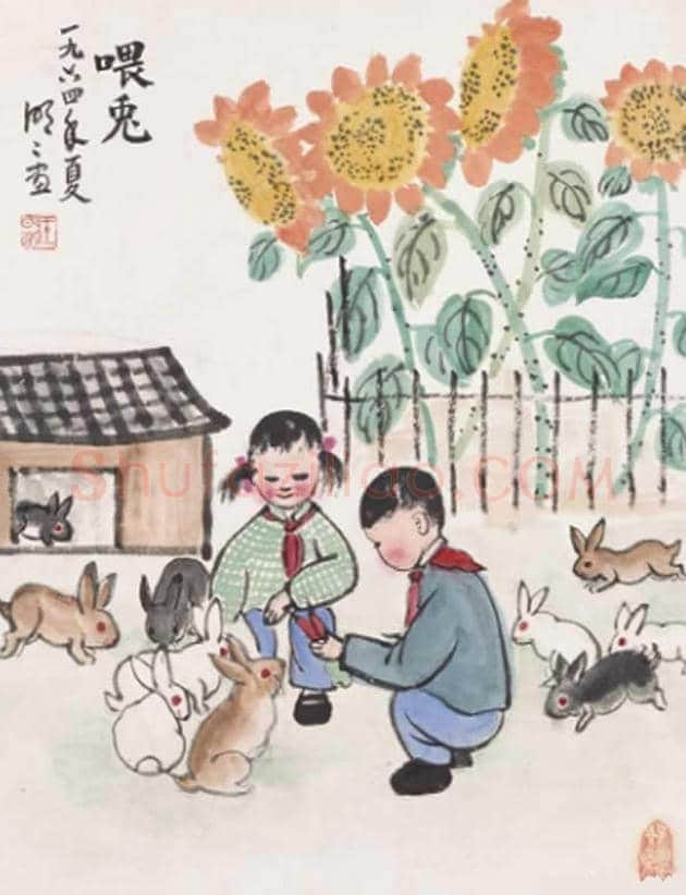 王明明儿童时期画作欣赏 | 书画学堂