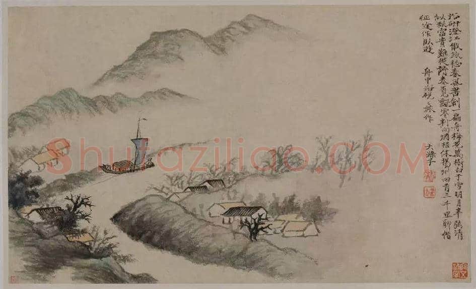 石涛神品《石涛上人山水册》欣赏 | 书画百科