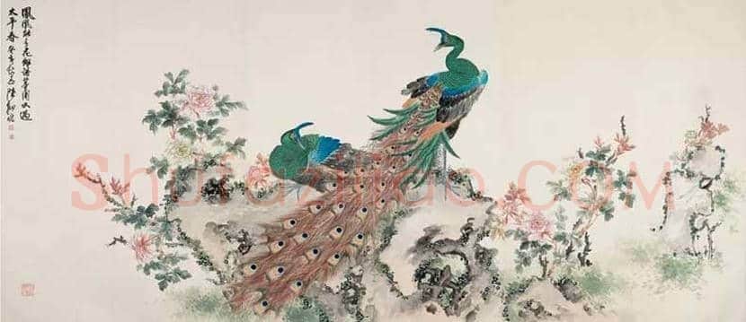 陆抑非孔雀作品欣赏 | 书画常识