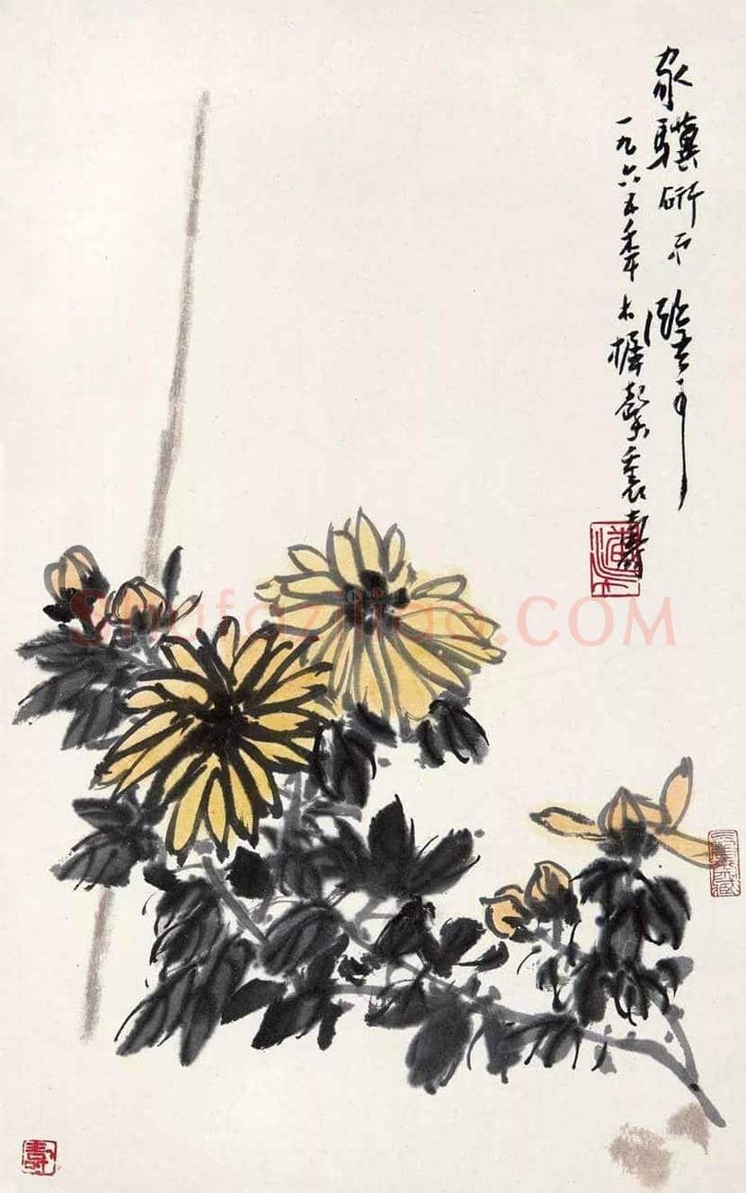 潘天寿笔下的菊花及拍卖价格 | 书画文摘