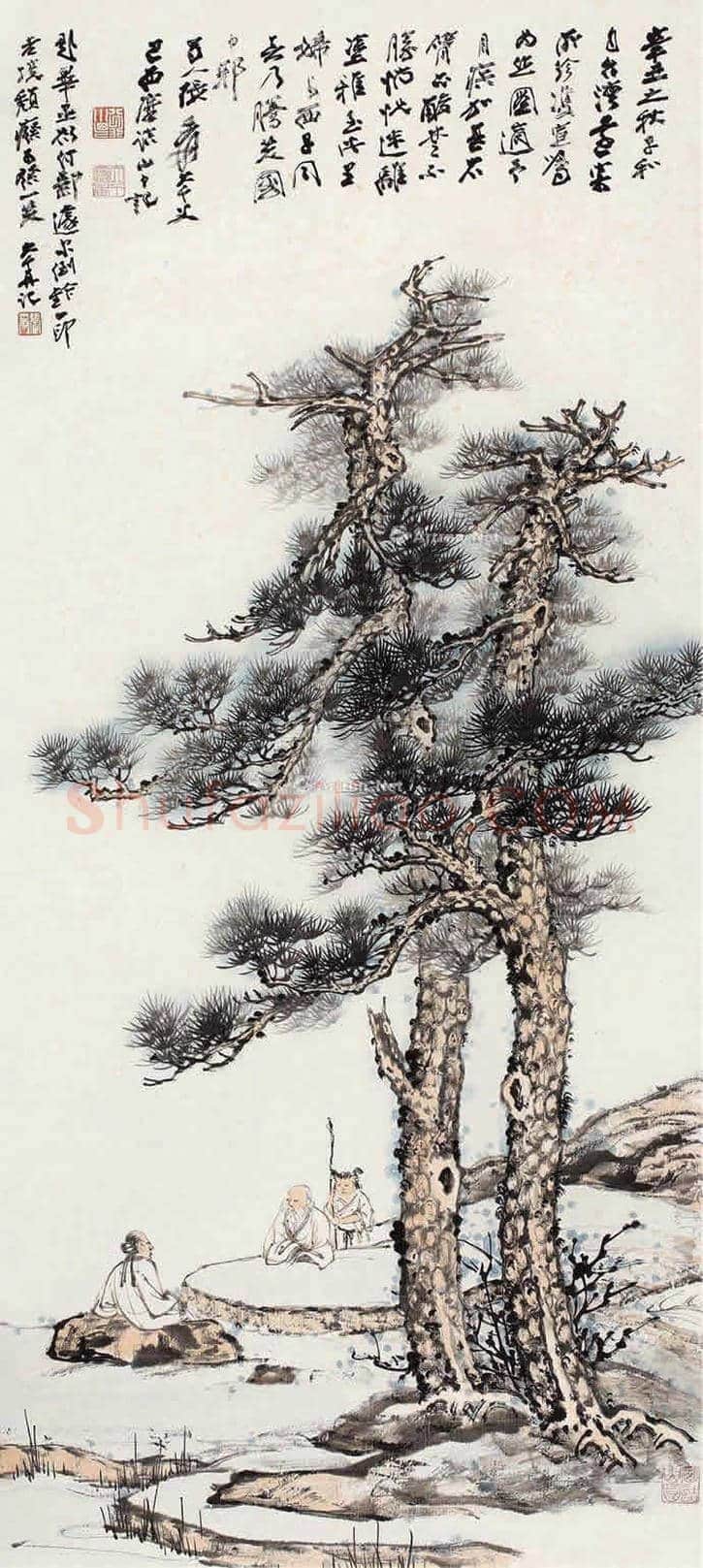 张大千高士图拍卖价格 | 书画学堂