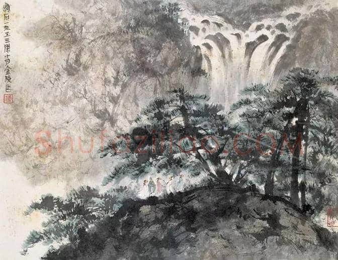 夏日看傅抱石笔下的瀑布，别样的清凉！ | 书画常识