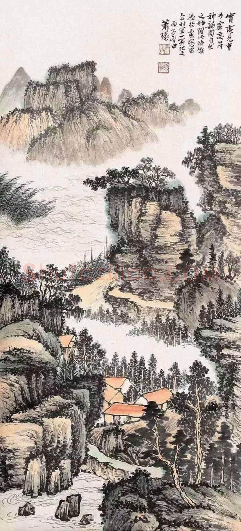 萧谦中山水画欣赏 | 书画学堂
