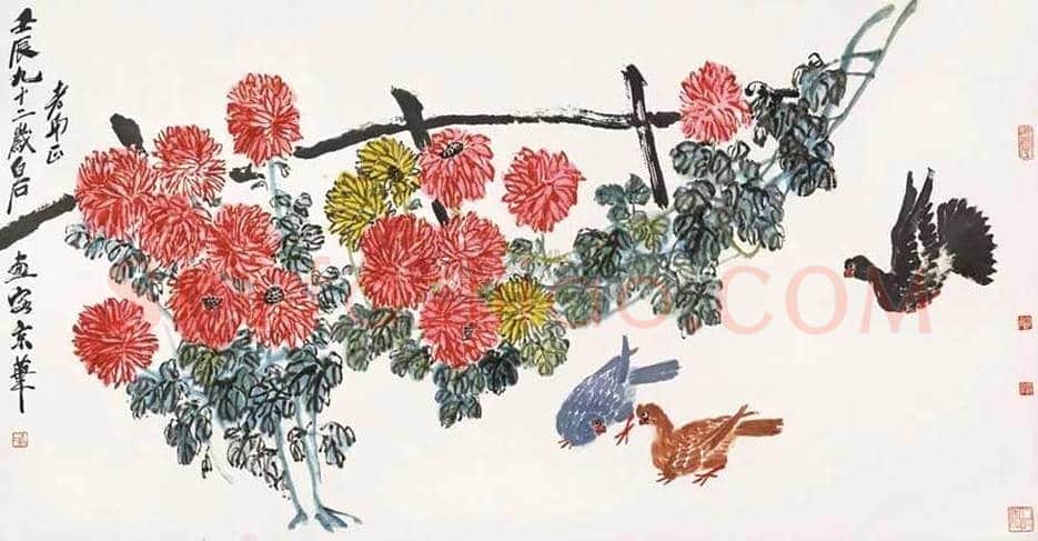 齐白石拍卖最贵的花鸟画都有哪些？ | 书画百科