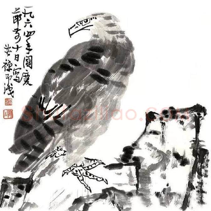 齐白石、李苦禅师徒二人画鹰，各有千秋！ | 书画资料