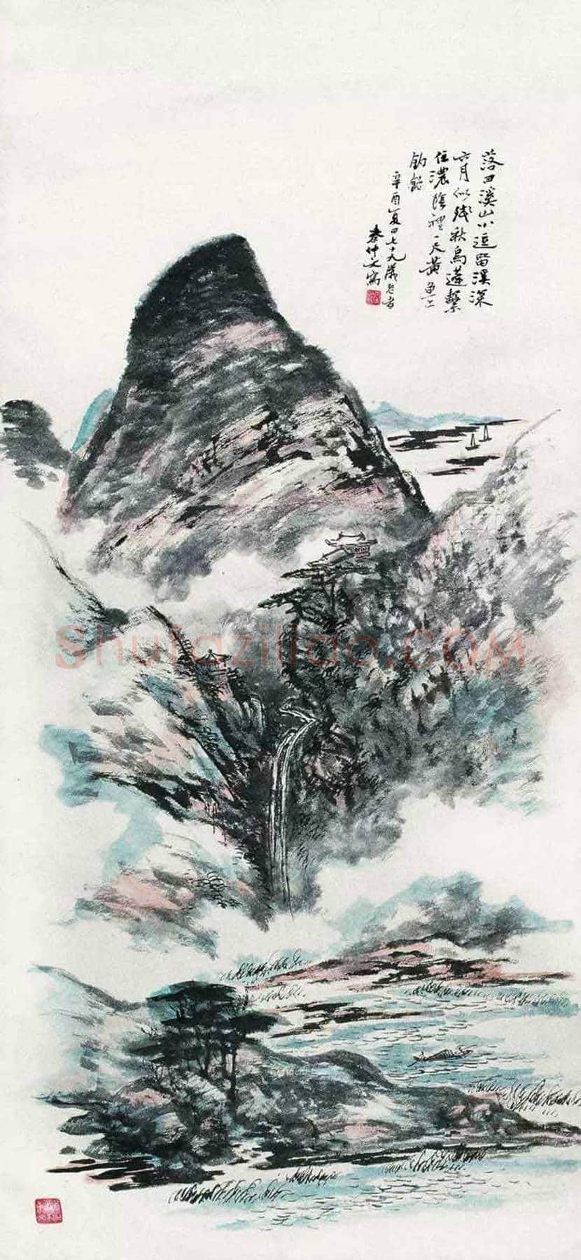秦仲文山水画欣赏 | 书画百科