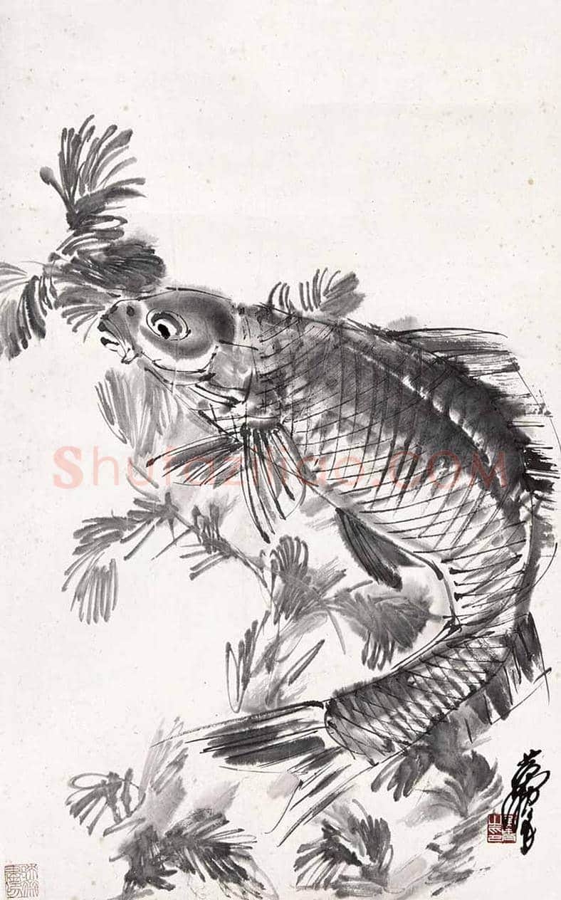 黄胄画鱼作品欣赏 | 书画科普