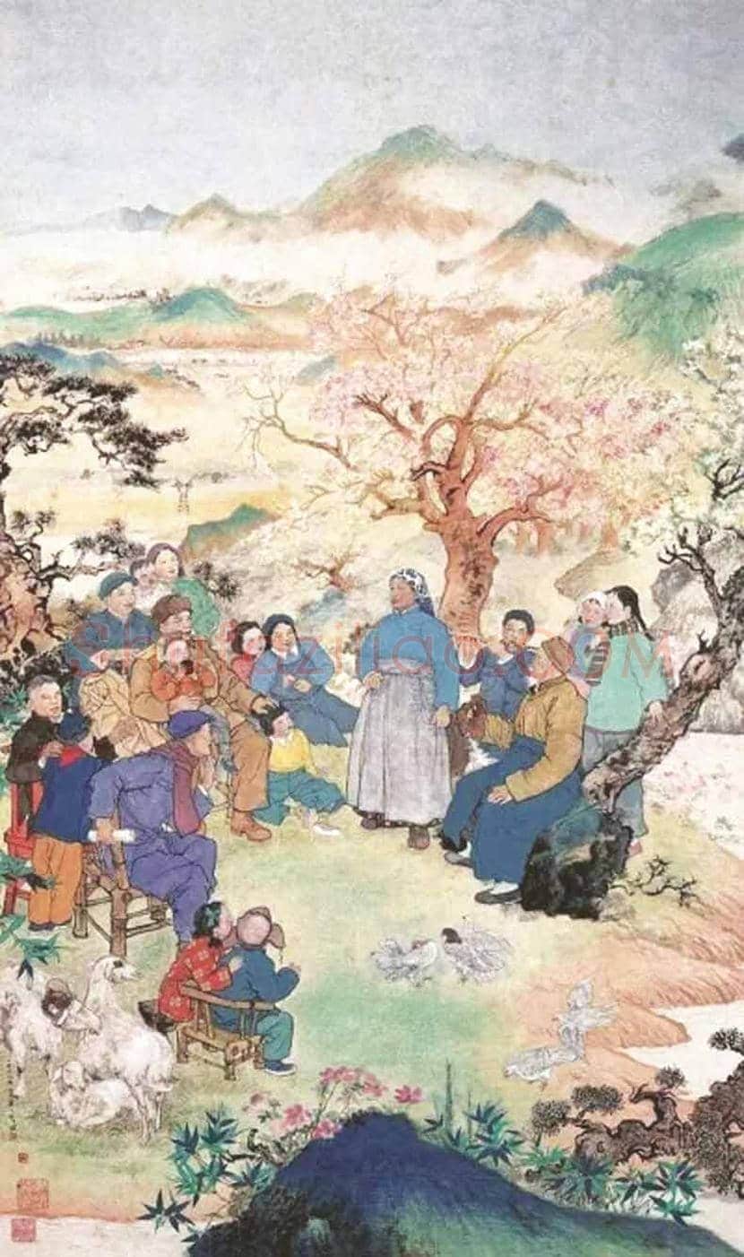 程十发《歌唱祖国的春天》欣赏 | 书画知识