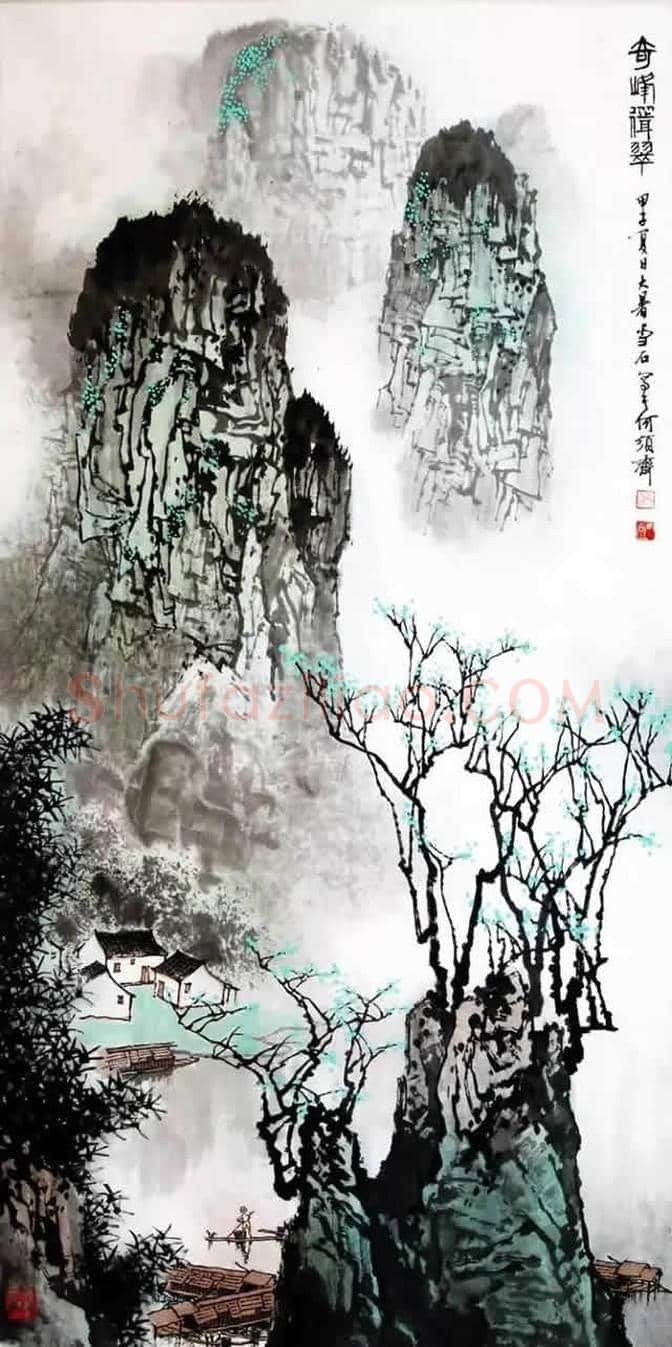白雪石绘画作品《桂林山水》欣赏(100幅) | 书画文摘