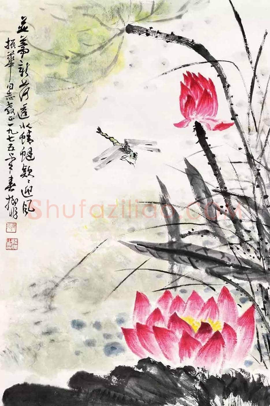 陆抑非荷花作品欣赏 | 书画文摘