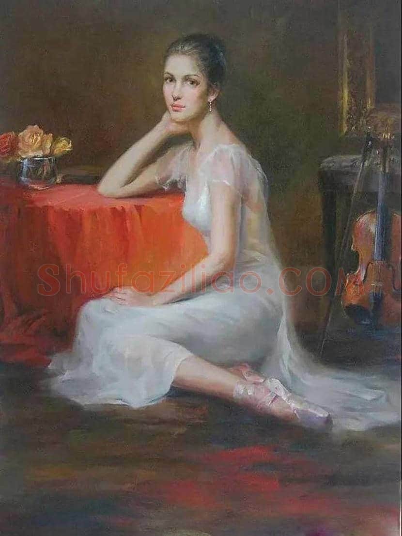 凯文·雷画中的舞女，体现一种静谧的美！ | 书画文摘