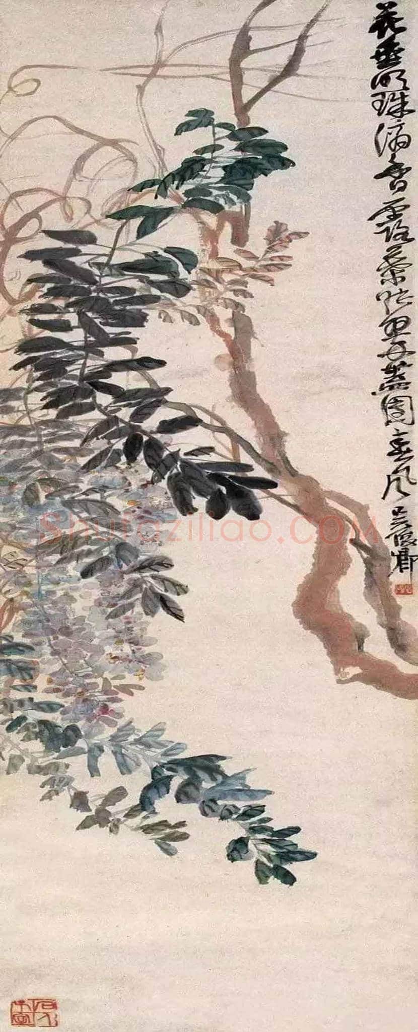 吴昌硕笔下的紫藤,就是在写狂草! | 书画学堂