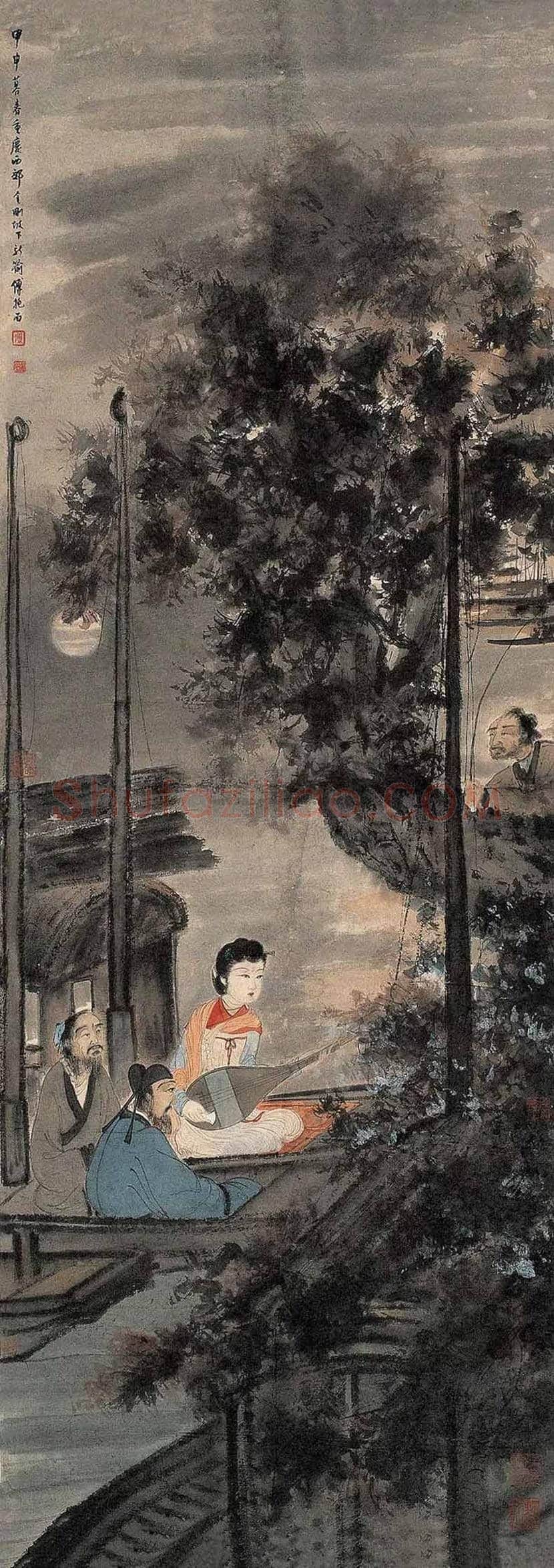 盘点拍卖场上傅抱石的“琵琶行”题材作品 | 书画科普