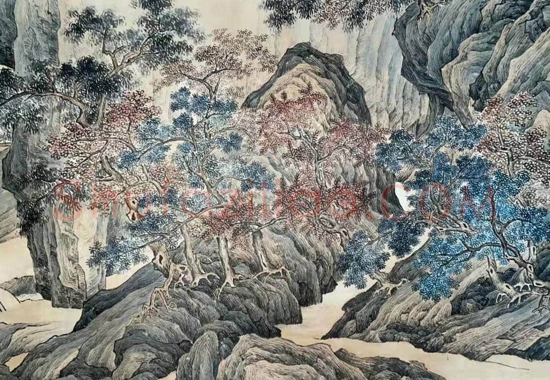 清宫御藏——唐寅《溪山逸趣图》卷 | 国画图片