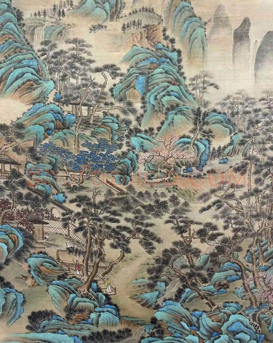 宫廷正统 青绿翘楚——钱维城《松壑仙踪图》 | 国画鉴赏