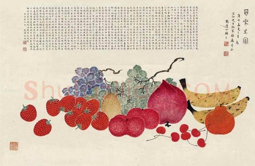 丁辅之国画水果欣赏 | 书画百科