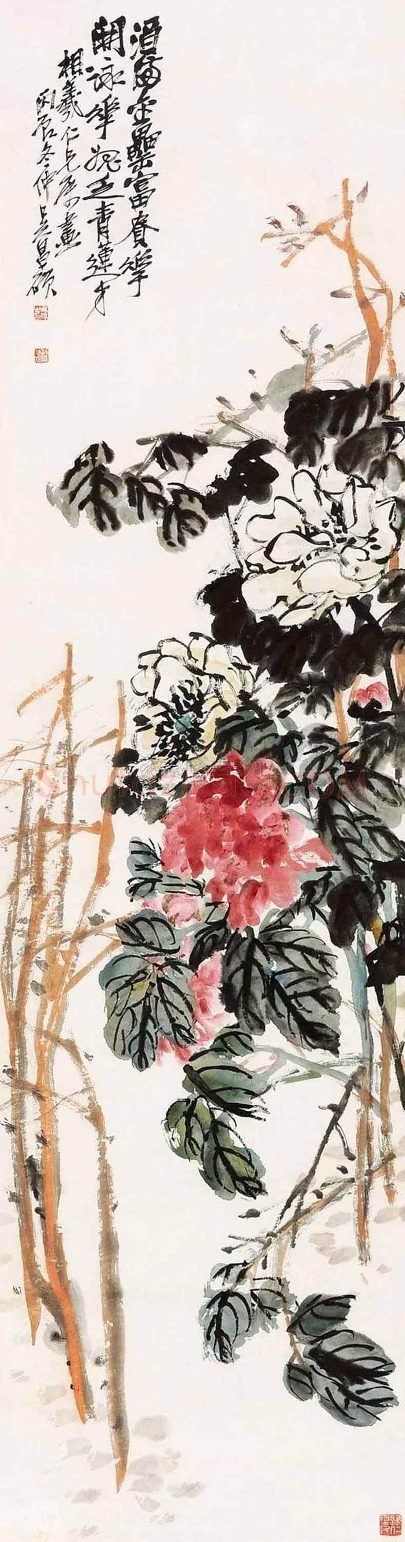 吴昌硕善画牡丹，公推为清末以来第一人 | 书画常识
