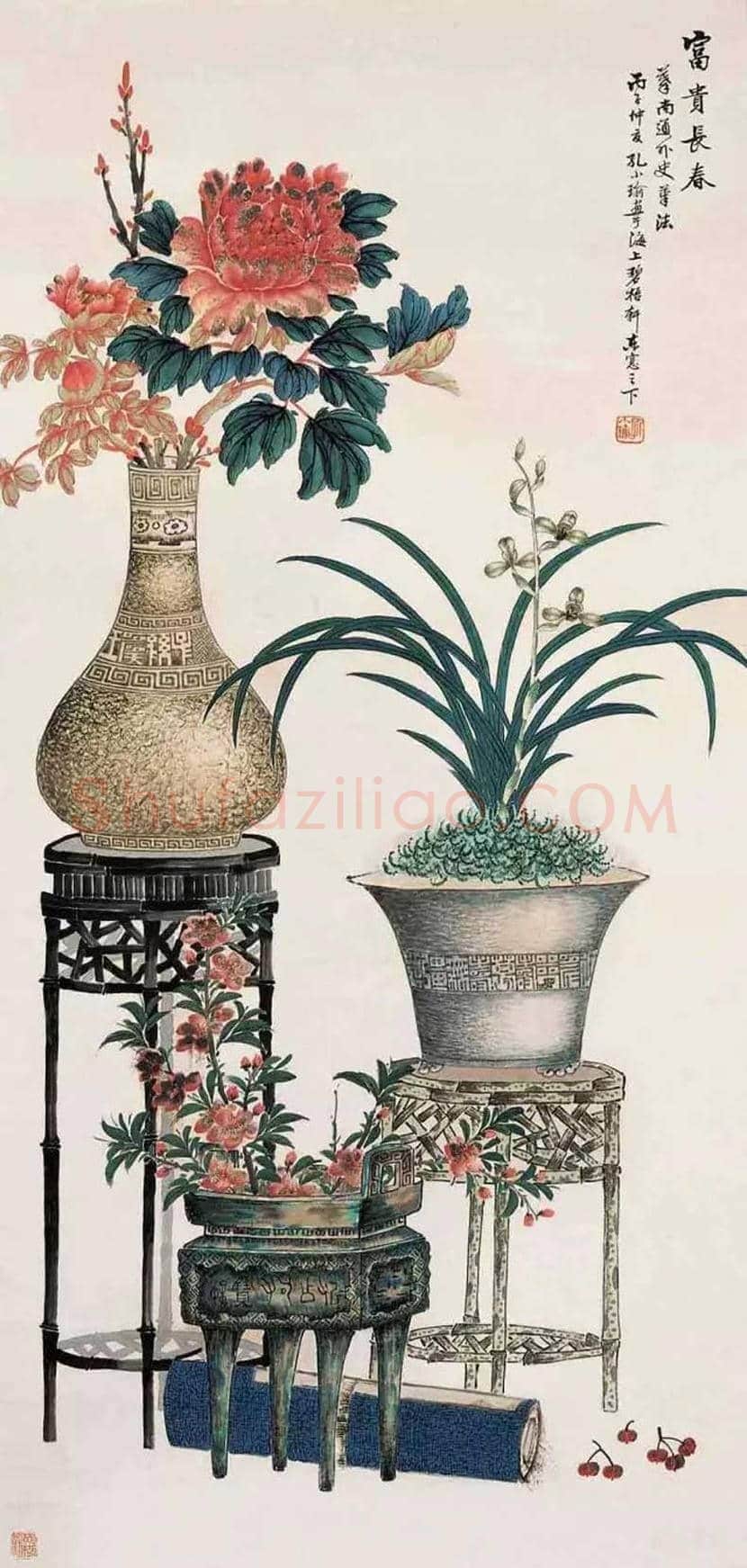 孔小瑜博古画欣赏 | 书画百科