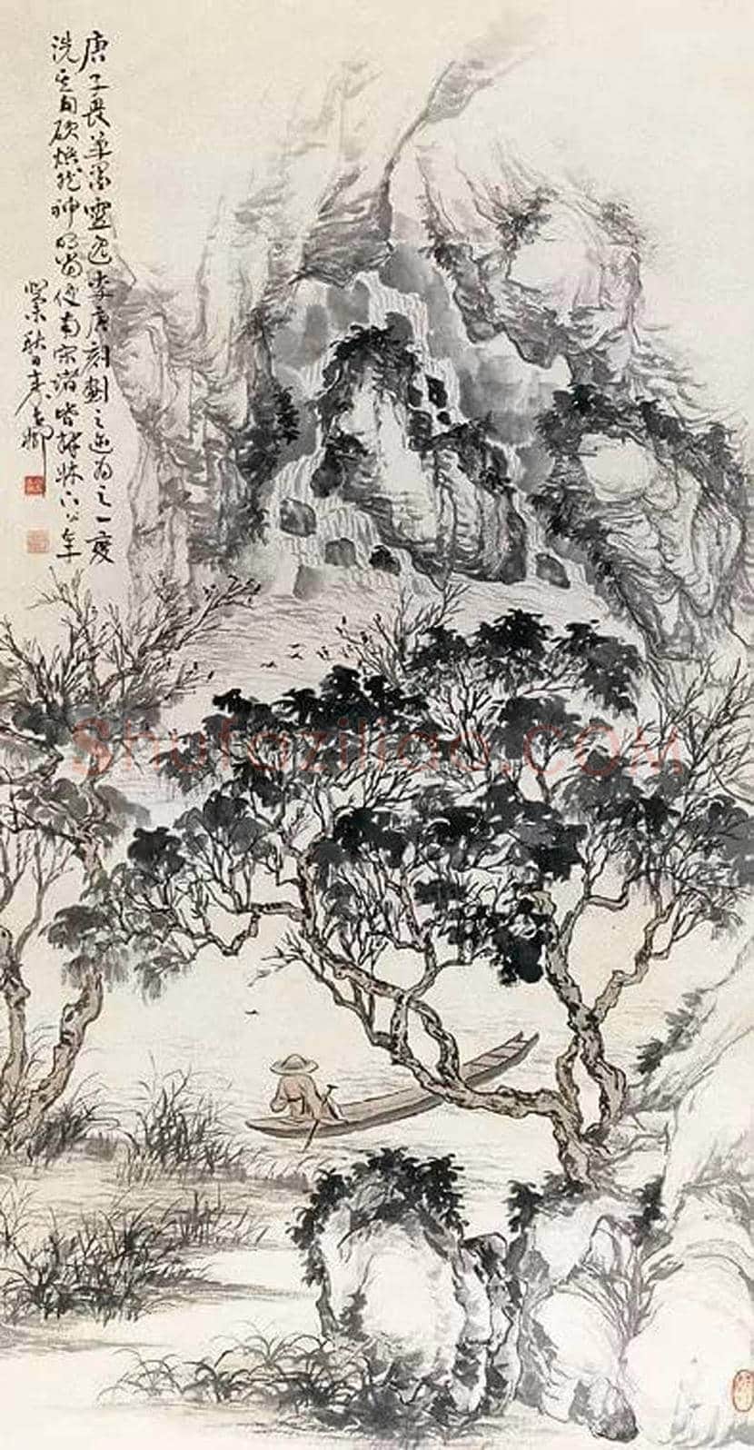 秦古柳山水画欣赏 | 书画科普