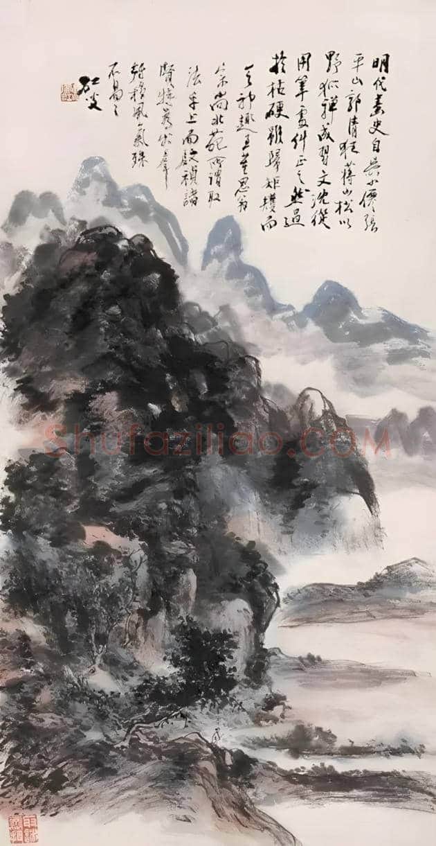 黄宾虹绘画技法丨对积墨表现技法的极致追求 | 书画文摘
