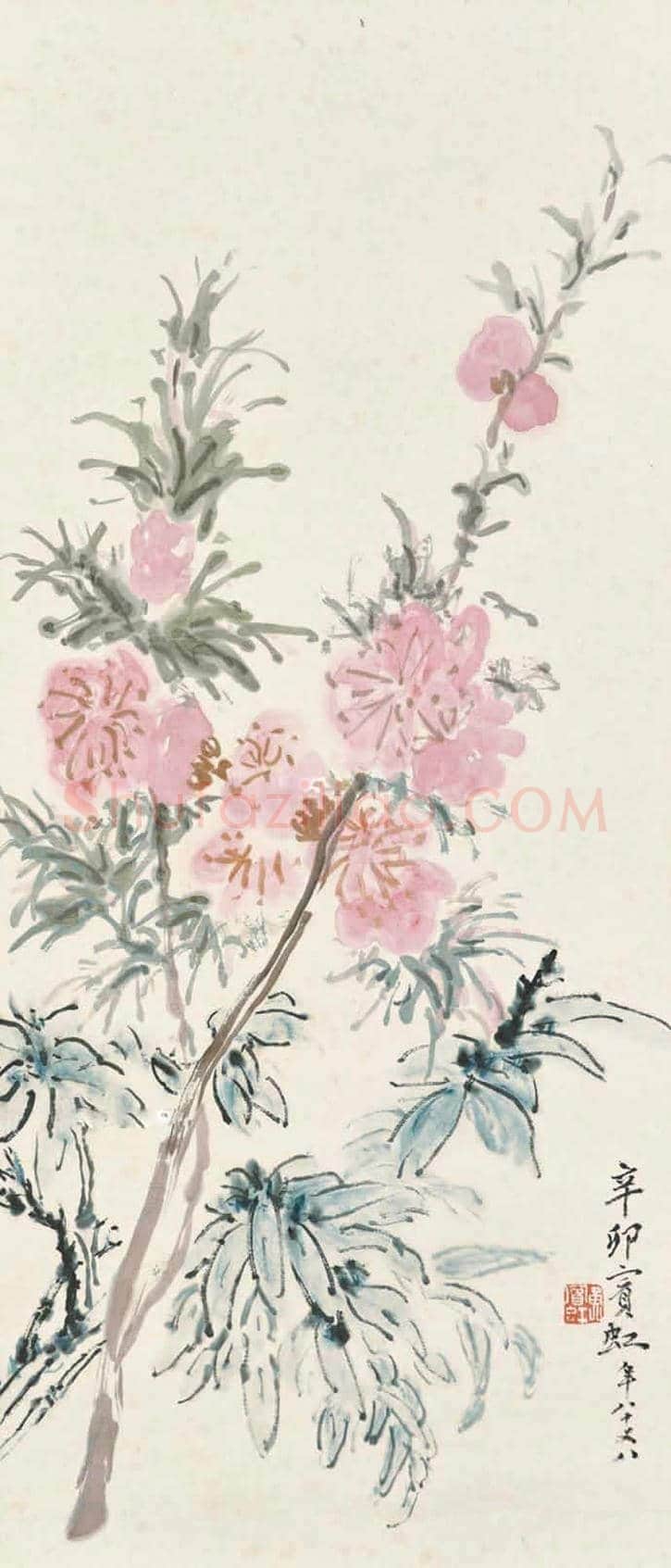 黄宾虹花卉作品拍卖及欣赏 | 书画常识