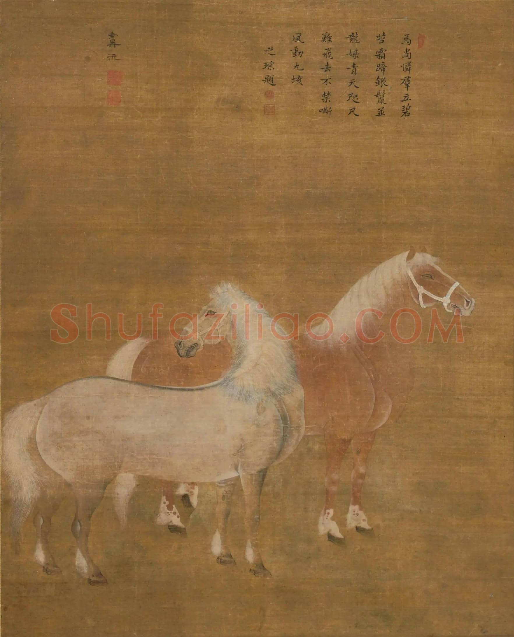 虞沅《双马图》欣赏 | 书画科普